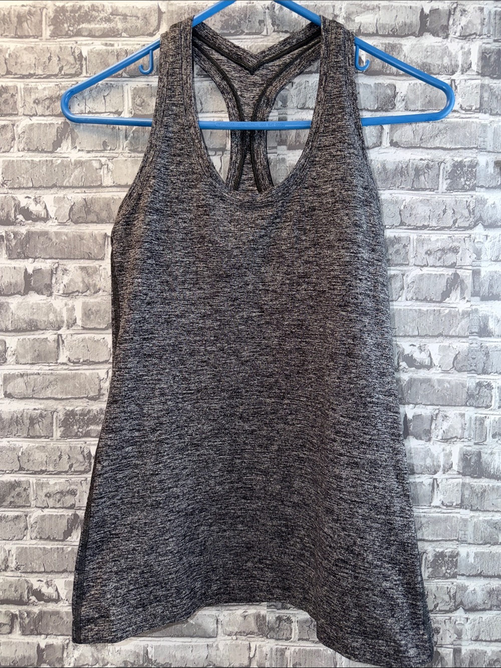 lululemon athletica Heathered Charcoal Gray Racerback Tank - Picture 3 of 7
